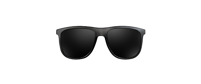 black sunglasses isolated on white background