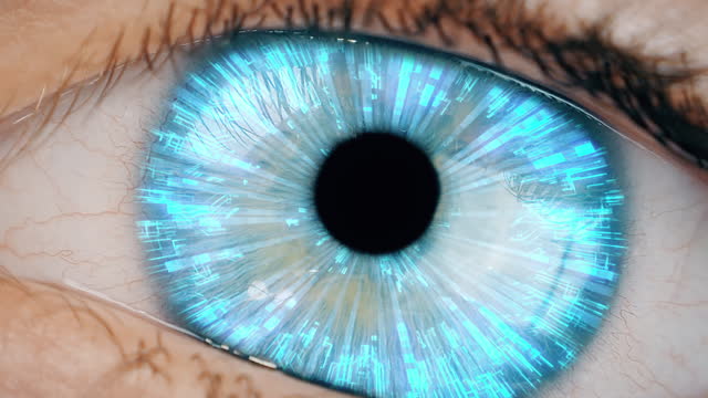 Sci-fi eye augmented reality implant