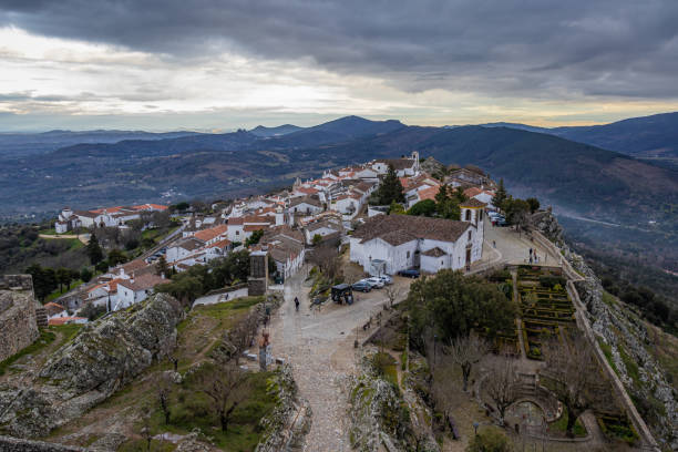 istock View from the Marvao castle over the village, cloudy and dramatic landscape 1485318744