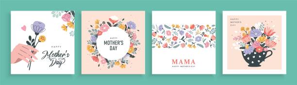 happy mother's day - mother day stock illustrations
