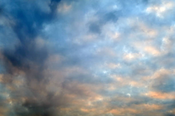 istock Dark clouds in a dramatic sky. Storm clouds of deep blue color 1485321108