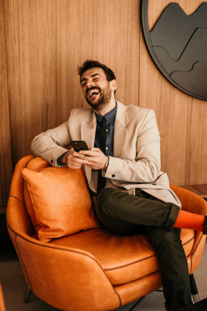 istock Businessman in lobby 1485321840