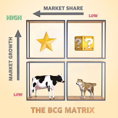 The BCG matrix for analyzing a firm’s product lines or bcg matrix model business product concept