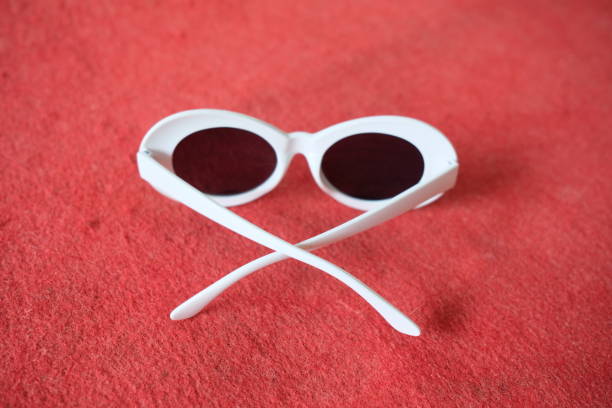 istock White Children Eyeglass with red background 1485328069