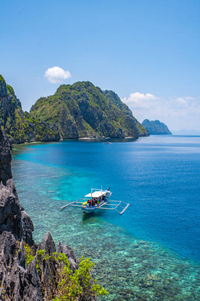 El Nido postcard A picture from El Nido, in the island of Palawan in the Philippines, one of the most famous places in Asia el nido photos stock pictures, royalty-free photos & images