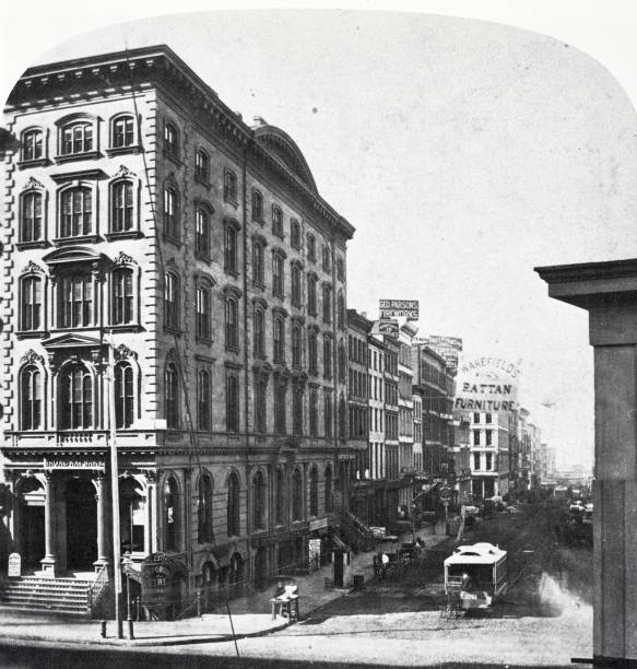 istock New York City, Broadway park place, 1869 1485338678