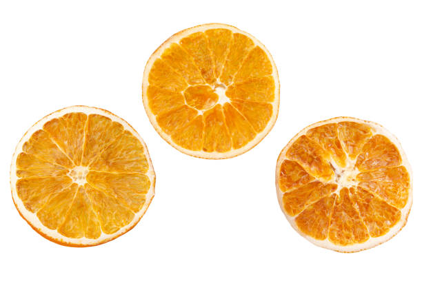 istock Dry orange slices isolated on white background. 1485344204