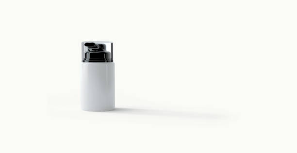 istock Cosmetics mockup template on white background. Plastic container for cosmetics products. Tube, cream pot, beauty products isolated on white background. 3D rendering. 1485348813