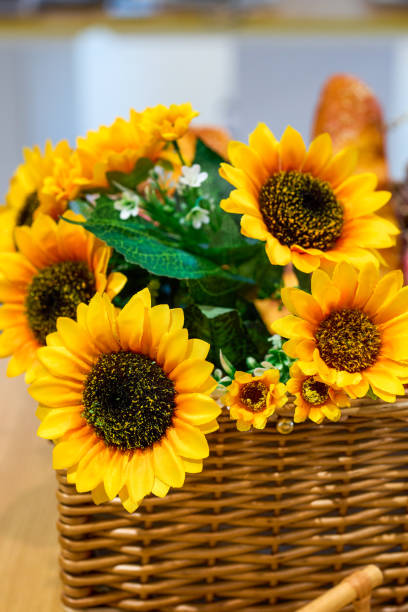 Blooming sunflower simulation flower close-up