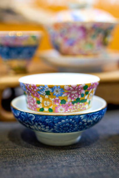 istock Chinese style painted teapots, cups and various tea sets 1485350307