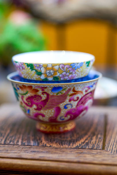 istock Chinese style painted teapots, cups and various tea sets 1485350326