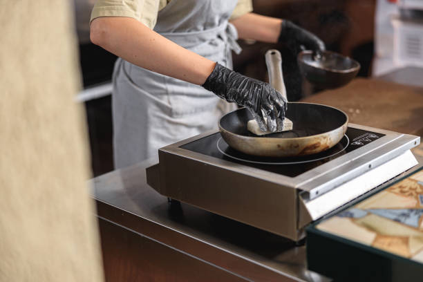 istock The chef breads the cheese in flour before frying it in a pan in restaurant kitchen 1485351056