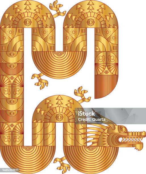 Red Digon Shape Luxury Red Gold Abstract Geometric Chinese Dragon Modern Shape Design ...