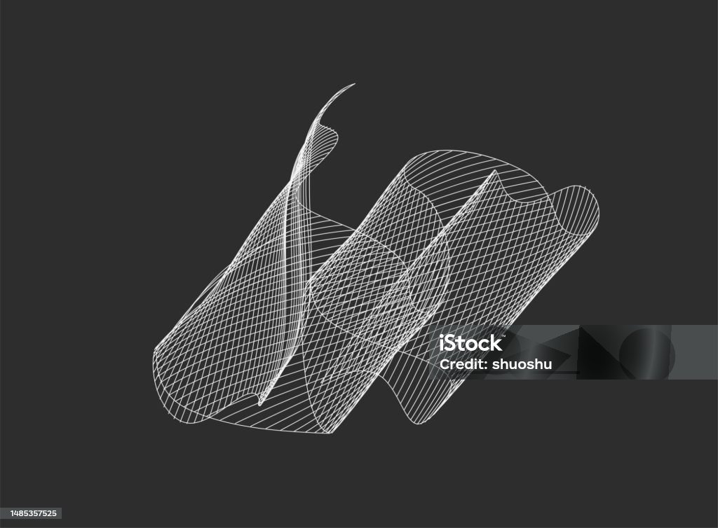 Line Abstract Dynamic Abstract Geometric Art Dynamic Line Elements On Black Background Stock ...