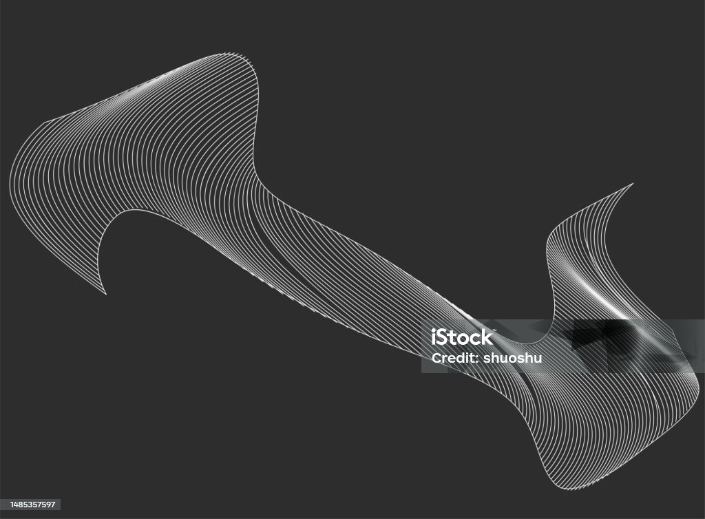 Line Abstract Dynamic Abstract Geometric Art Dynamic Line Elements On Black Background Stock ...