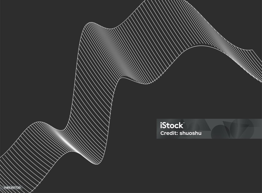 Line Abstract Dynamic Abstract Geometric Art Dynamic Line Elements On Black Background Stock ...