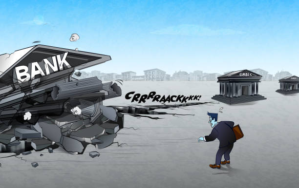 ilustraciones, imágenes clip art, dibujos animados e iconos de stock de crisis bancaria mundial - banking crisis