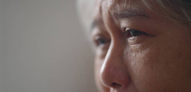 istock Face of sadness woman feeling lonely and crying 1485364575