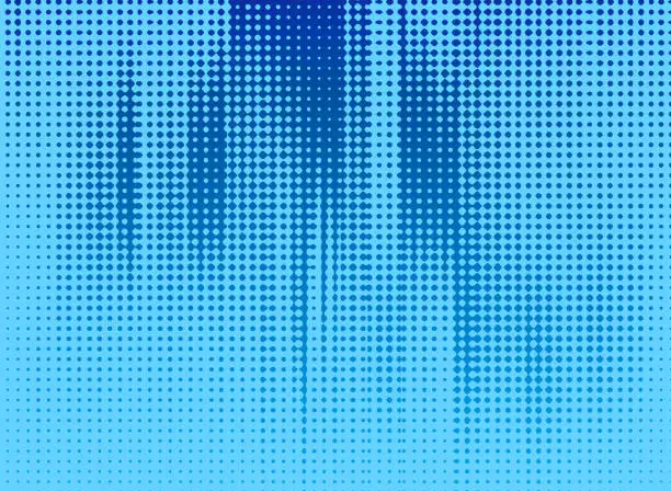 Vector illustration of Futuristic background blurred motion and halftone dots