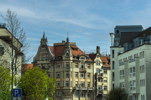 Beautiful streets of St. Gallen city, Switzerland