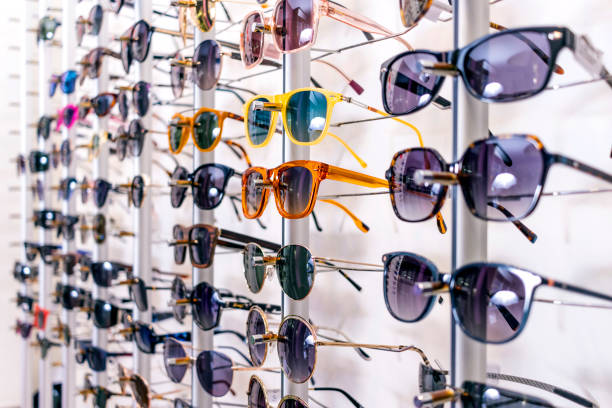 istock Stylish Eyewear: Fashionable Sunglasses at Sunglass Display 1485370914