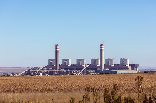 Coal powered Kusile Power Station from Eskom, supplying electrical power to the South African grid
