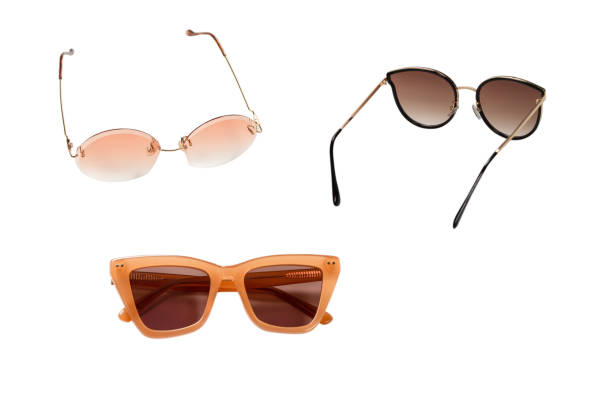 istock Round summer sunglasses isolated on a white background. 1485377397