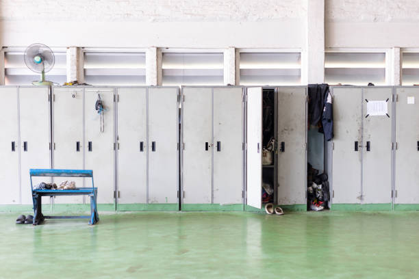 worker lockers room space area for personal collection cabinet row