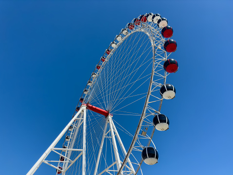 ferris wheel and blue sky