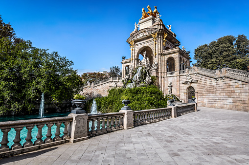 Large Fountain In Ciutadella Park In Barcelona, Spain