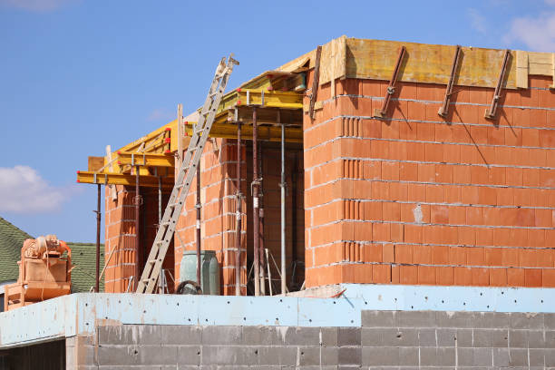 istock Construction of a new family house 1485381330