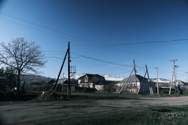istock Mountain town street in springtime 1485382361