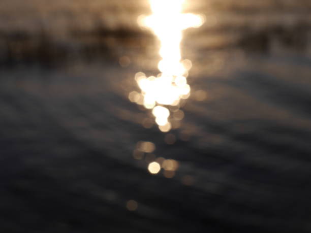 Golden sunset on the river