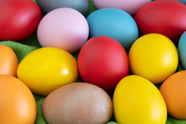 istock eggs painted in different colors to celebrate Easte 1485386252