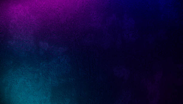 istock Dark textured concrete wall with laser neon lights. Abstract black grunge background with neon colors. 1485389200