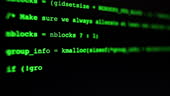 Computer Code On Monitor Screen Running And Executing Commands Hacking ...