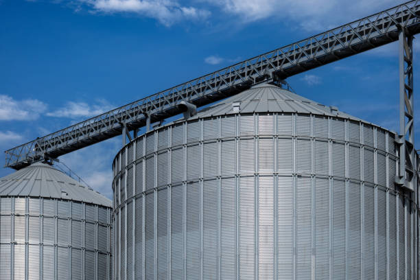 istock Industrial facilities of feed and flour mills. 1485410407