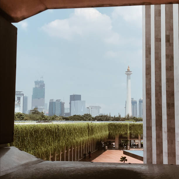 View of the city of Jakarta from the Istiqlal mosque
