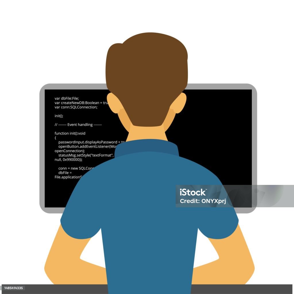 Programming Developer Young Code Geek Developing Programmer Character ...