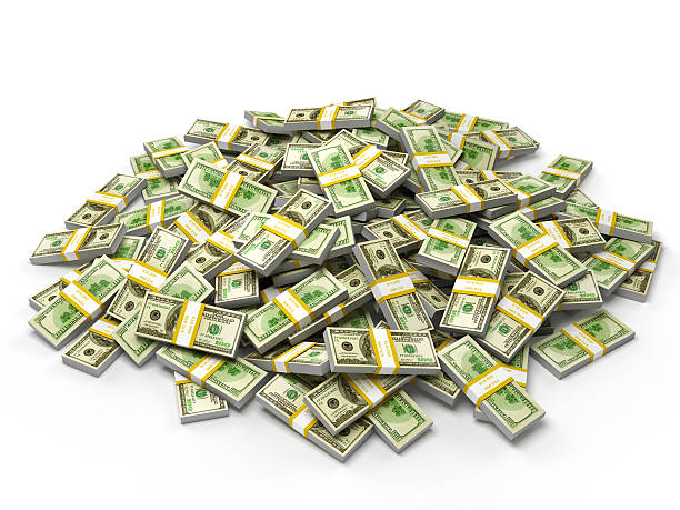 istock Pile of dollar bundles 148542015