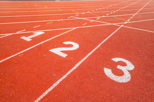 istock Number of running track run background 1485421733