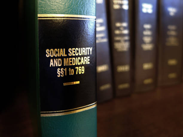 istock Law Book Library Social Security and Medicare Problems Research 1485423515