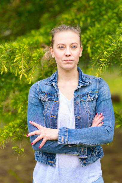 istock Fair haired lady with heterochromia 1485423601