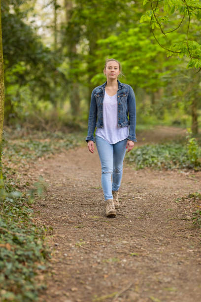 istock Fair haired lady wearing denim 1485424000