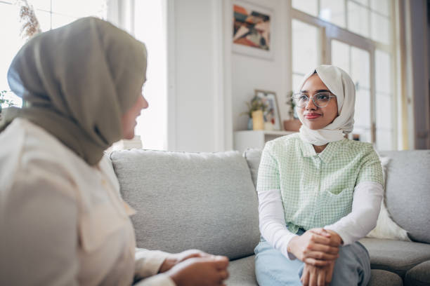 istock Indian women sitting on sofa 1485424230