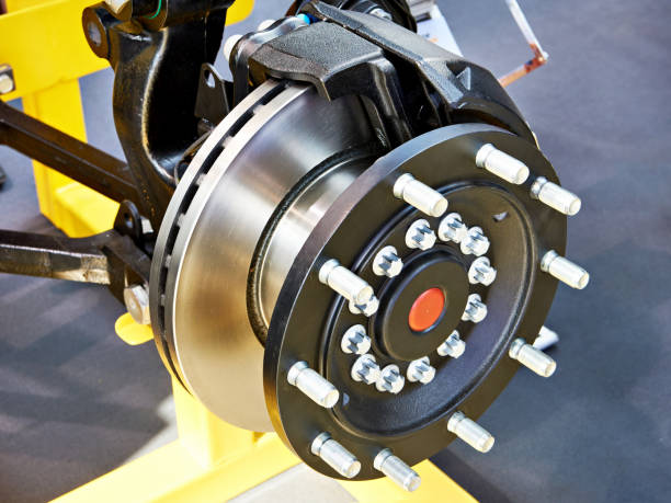 istock Car wheel hub with brake disc 1485428762