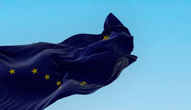 istock Alaska state flag waving in the wind on a clear day 1485432022