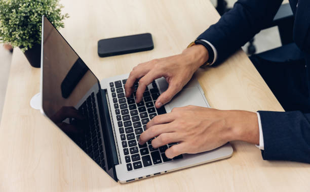 istock Business people using smart phone or computer for A.I. Chat with AI or Artificial Intelligence. 1485432112