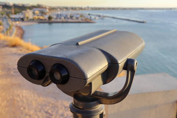 istock Binoculars to observe the landscape located in a viewpoint 1485435405