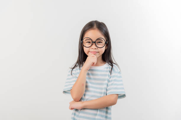 istock happy little girl, isolated on white 1485439279